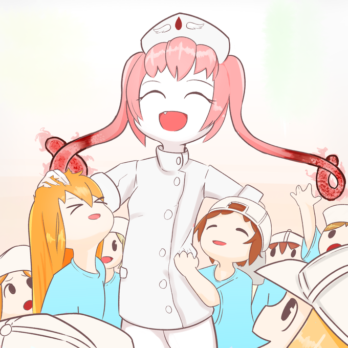 Ebola-chan with kids
